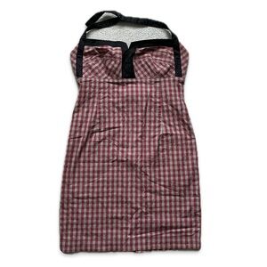 Vintage Cop Copine Checkered Halter Dress